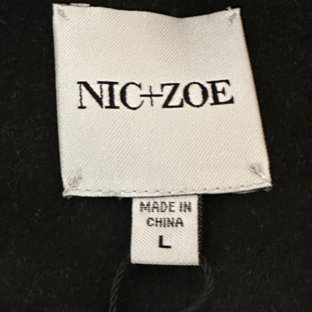Nic & Zoe Lounge Around Jacket, Blue and Black, long sleeve, size L - Picture 8 of 11